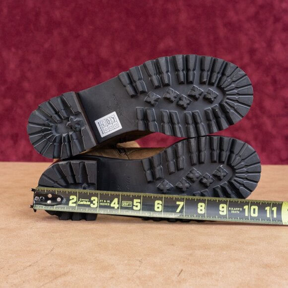 See by Chloe Wmn Mallory Military Green Suede Lace-up Moto Biker Boots 8US EUR38 - Picture 5 of 8